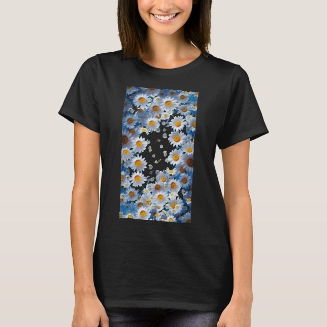 Drift of Daisies Petals in the Void Where Light Bl T-Shirt (Front)
