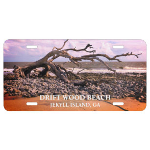 Drift Wood Beach, Jekyll Island Georgia  License Plate