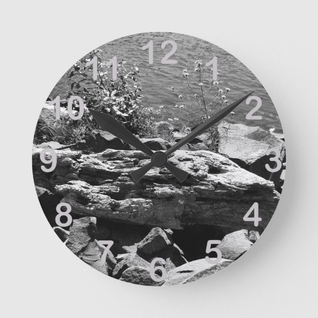 Drift wood round clock (Front)
