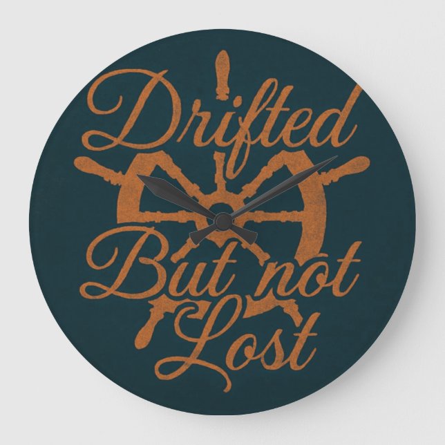 Drifted but not lost helm Wall Clock (Front)