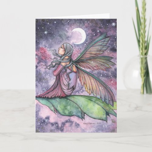 Drifting Away Fairy Watercolor Art Molly Harrison Card