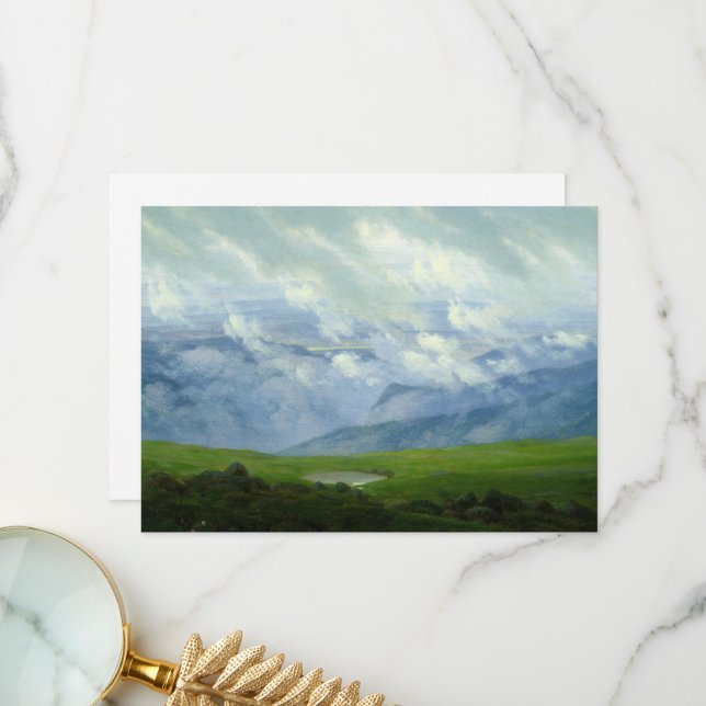 Drifting Clouds by Caspar David Friedrich Thank You Card (Front/Back In Situ)