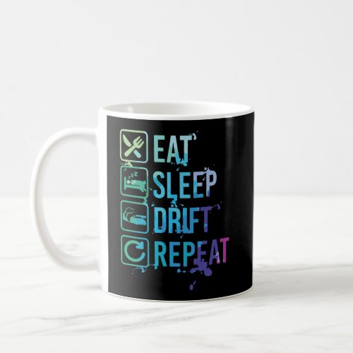 Drifting Eat Sleep Repeat Watercolor Gift Coffee Mug
