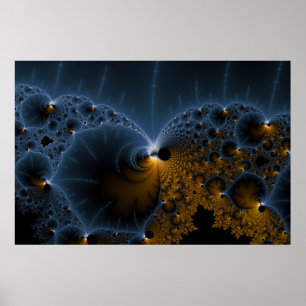 Drifting Jellies - Fractal Art Poster