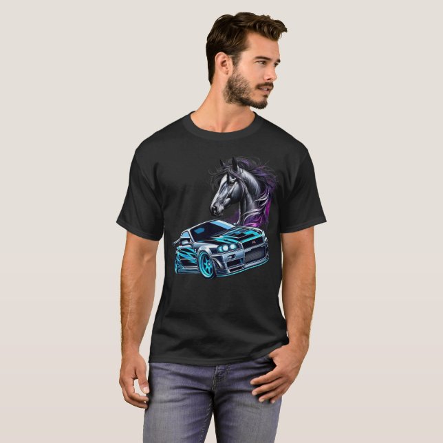 drifting mens tshirts gtr car tuning (Front Full)