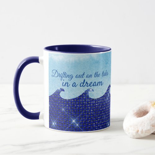 Drifting out on the Tides in a Dream SparklingBlue Mug