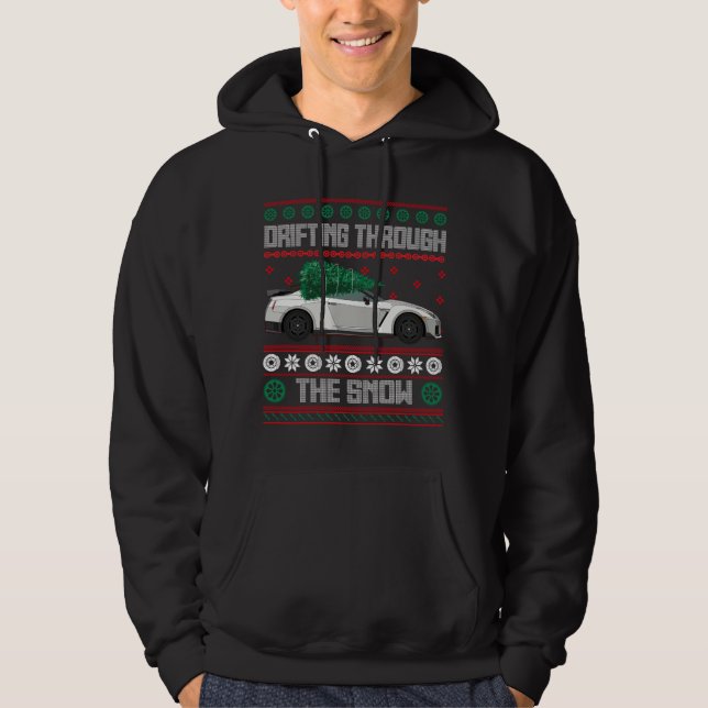 drifting through the snow hoodie (Front)