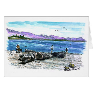 Driftwood and ocean cards