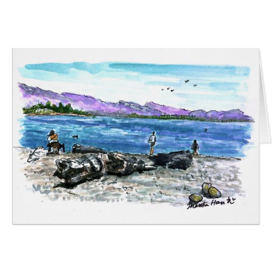 Driftwood and ocean cards (Front Horizontal)