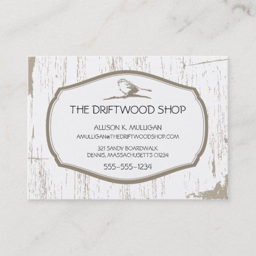 DRIFTWOOD AND SPARROW BIRD BUSINESS CARD