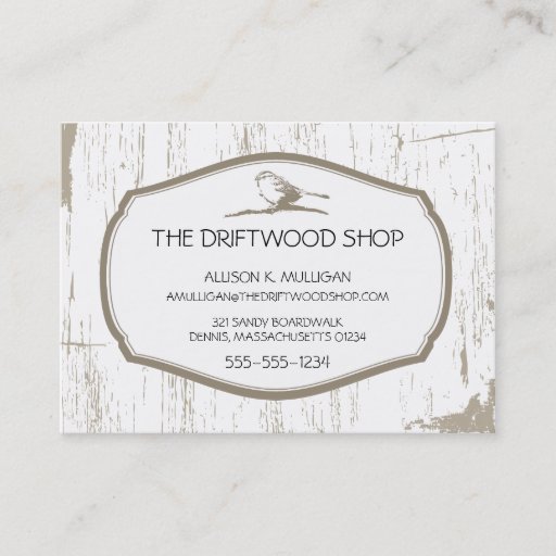 Customizable DRIFTWOOD AND SPARROW BIRD BUSINESS CARD
