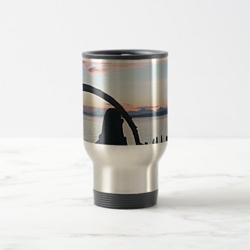 Driftwood Arch Sunset Travel Mug