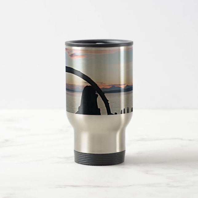 Driftwood Arch Sunset Travel Mug (Center)