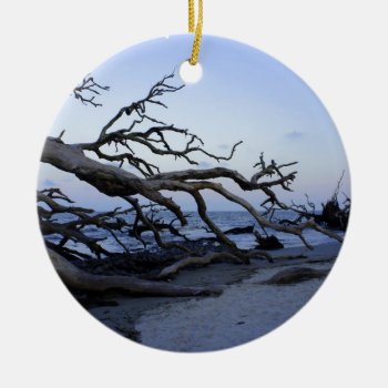 Driftwood Beach Ceramic Ornament by lperry at Zazzle