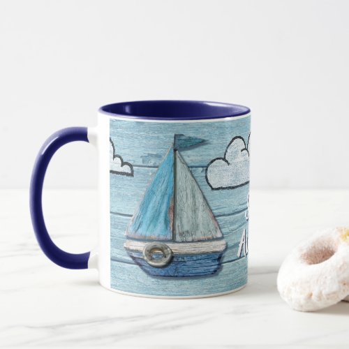 Driftwood Beach design Yacht 2 tone coffee mug Mug
