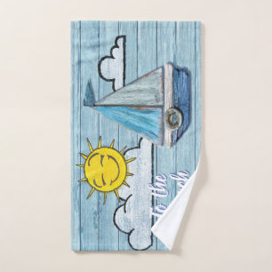 Driftwood Beach design Yacht towel set.
