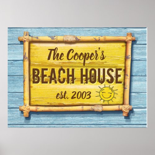 Driftwood Beach House family sign poster 2
