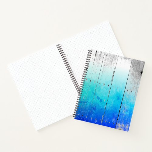 Driftwood Blue Painted Wood Weathered Nautical  Notebook