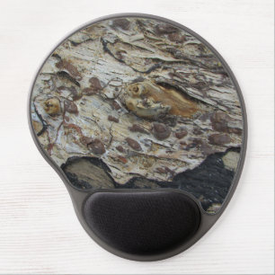 Driftwood Grain Pattern Photo Rustic Woodgrain Gel Mouse Pad