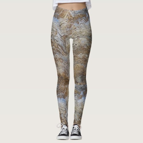 Driftwood Grain Photo Brown White Rustic Woodgrain Leggings