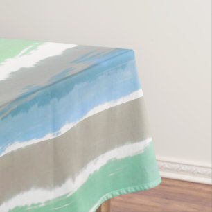 Driftwood Gray Green Blue Watercolor 52" x 70" Tablecloth