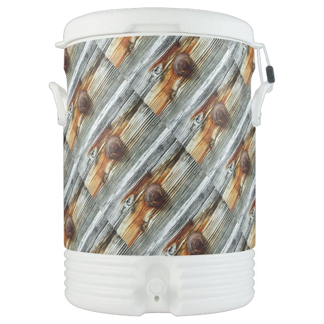 Driftwood grey boards Thunder_Cove  Beverage Cooler (Front)