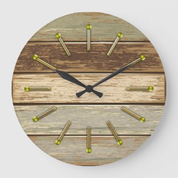 Driftwood In Olive 3 Wall Clock by Fiery_Fire at Zazzle