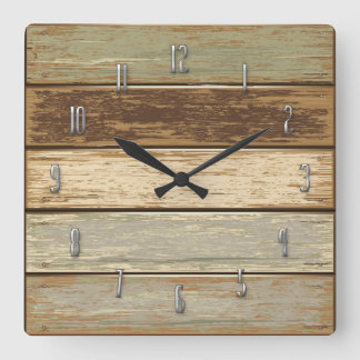 Driftwood in olive Wall Clock