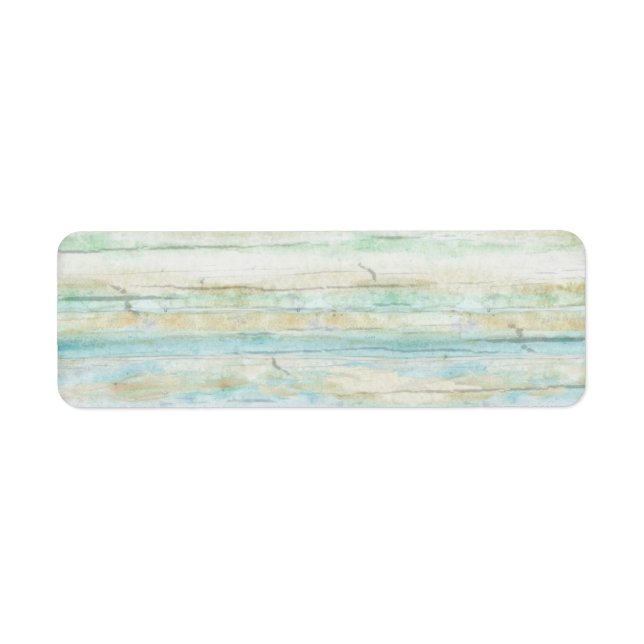 Driftwood Ocean Beach Coastal Seashore Wedding Label (Front)