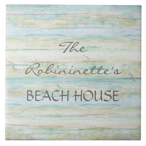 Driftwood Ocean Beach House Coastal Seashore Ceramic Tile