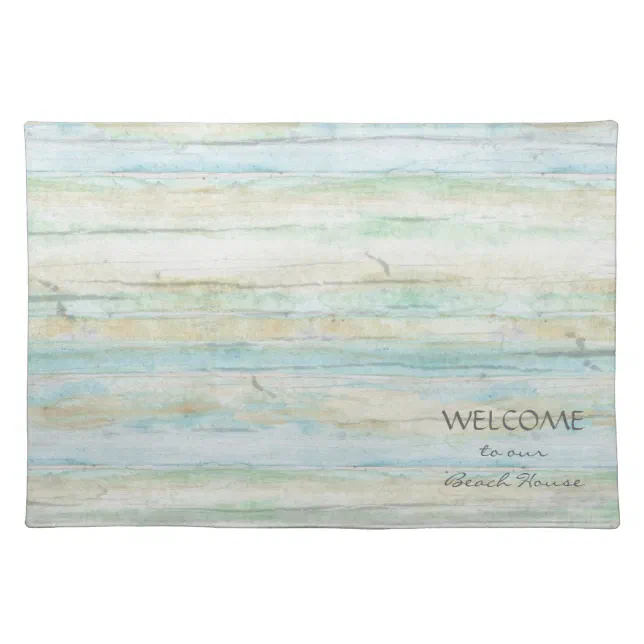 Driftwood Ocean Beach House Coastal Seashore Cloth Placemat Zazzle