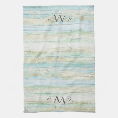 Driftwood Ocean Beach House Coastal Seashore Kitchen Towel