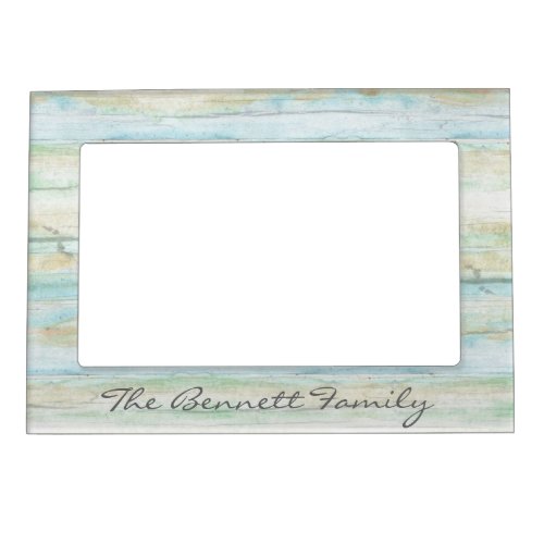 Driftwood Ocean Beach House Coastal Seashore Magnetic Photo Frame