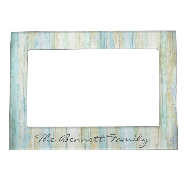 Driftwood Ocean Beach House Coastal Seashore Magnetic Picture Frame (Front)