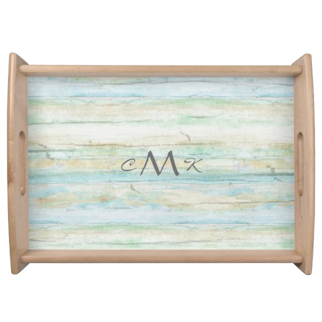 Driftwood Ocean Beach House Coastal Seashore Serving Tray (Front)