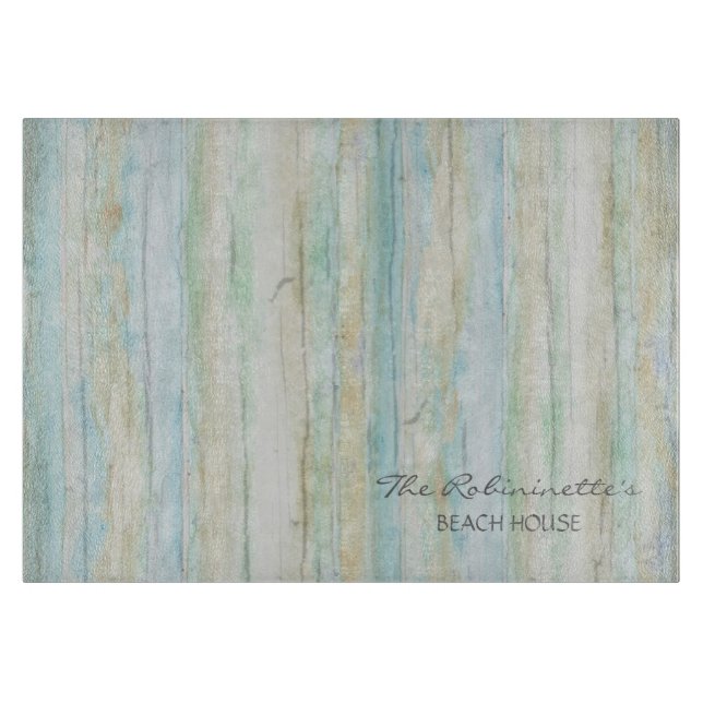 Driftwood Ocean Beach House Coastal Seashoredriftw Cutting Board (Front)
