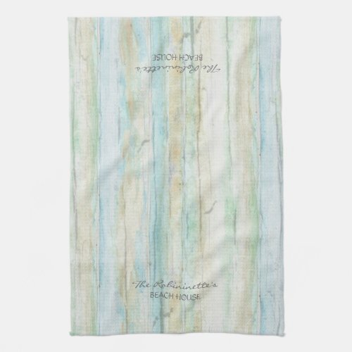 Driftwood Ocean Beach House Coastal Seashoredriftw Kitchen Towel