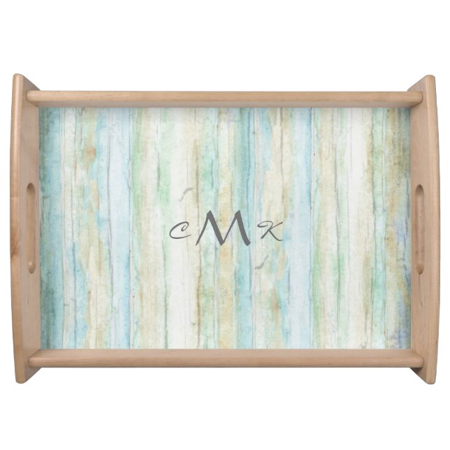 Driftwood Ocean Beach House Coastal Seashoredriftw Serving Tray (Front)