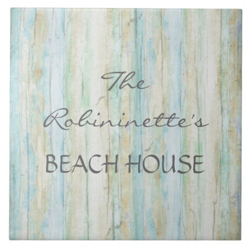 Driftwood Ocean Beach House Coastal Seashoredriftw Tile