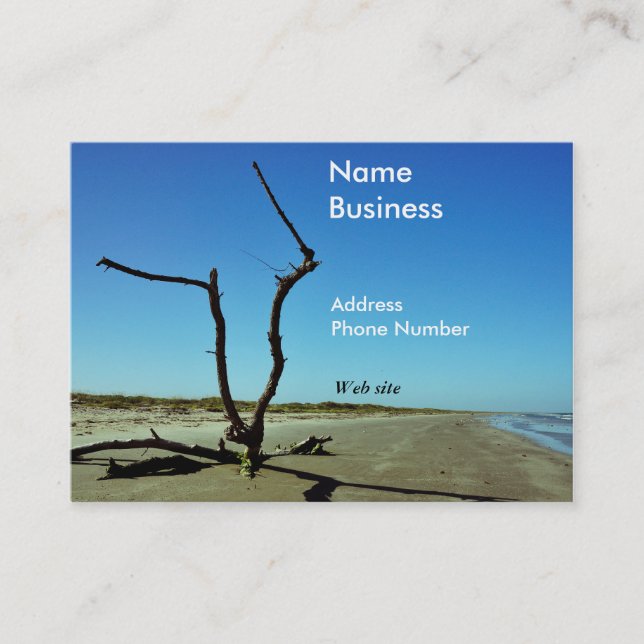Driftwood on Beach Business Card (Front)