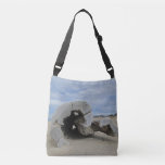 Driftwood on California Beach Sand Ocean Photo Bag