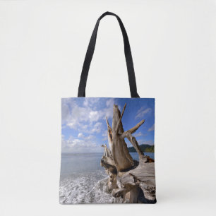 Driftwood On The Shoreline Of French Beach Tote Bag