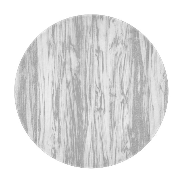 Driftwood pattern - grey / gray and white cutting board (Front)