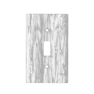 Driftwood pattern - grey / gray and white light switch cover