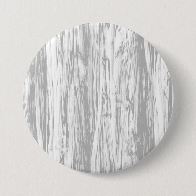 Driftwood pattern - grey / gray and white pinback button (Front)