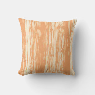 Driftwood pattern - light orange and cream throw pillow