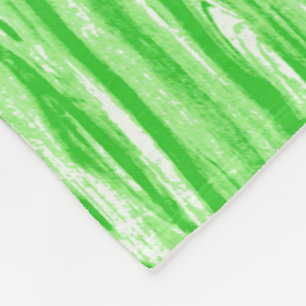 Driftwood pattern - lime green and white fleece blanket
