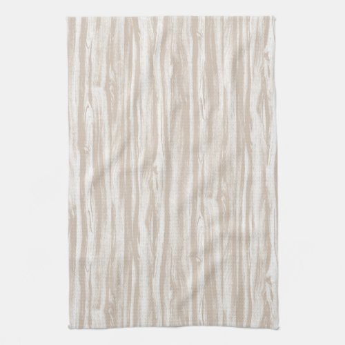 Driftwood pattern _ taupe tan and white kitchen towel