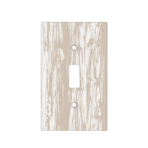 Driftwood pattern _ taupe tan and white light switch cover