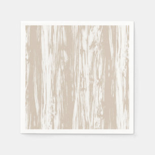Driftwood pattern - taupe tan and white paper napkins